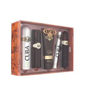 Cuba Gold EDT 100 ml + EDT 35 ml + woda po goleniu 100 ml + spray do ciała 200 ml + SG 200 ml M