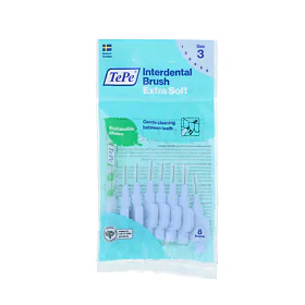 TePe Extra Soft szczoteczki międzyzębowe 3 niebieskie (0,6 mm) 8 szt