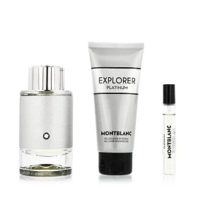 Montblanc Explorer Platinum EDP 100 ml + EDP MINI 7.5 ml + żel pod prysznic do ciała i włosów 100 ml