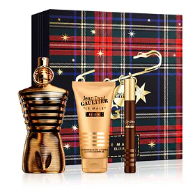 Jean Paul Gaultier Le Male Elixir Perfum 125 ml + Perfum MINI 10 ml + SG 75 ml M