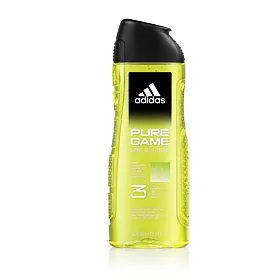 Adidas Pure Game Shower Gel 3-In-1 New Cleaner Formula Żel pod prysznic dla mężczyzn 400 ml