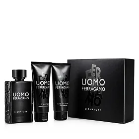 Ferragamo Uomo Signature EDP 100 ml + ASB 100 ml + Szampon i żel pod prysznic dla mężczyzn 100 ml M