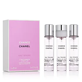 Chanel Chance Eau Tendre EDT 3 x 20 ml wkład do kieszonkowego sprayu W
